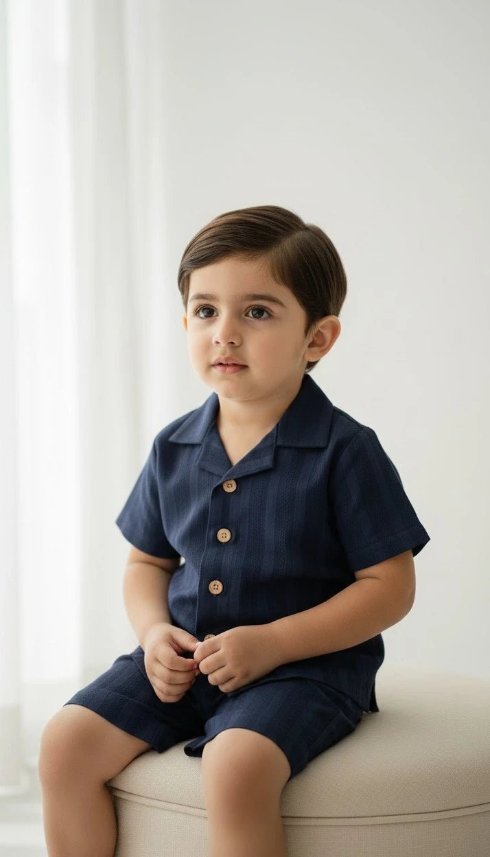 KIFL Breeze Summer Set – Navy Blue - KIFL