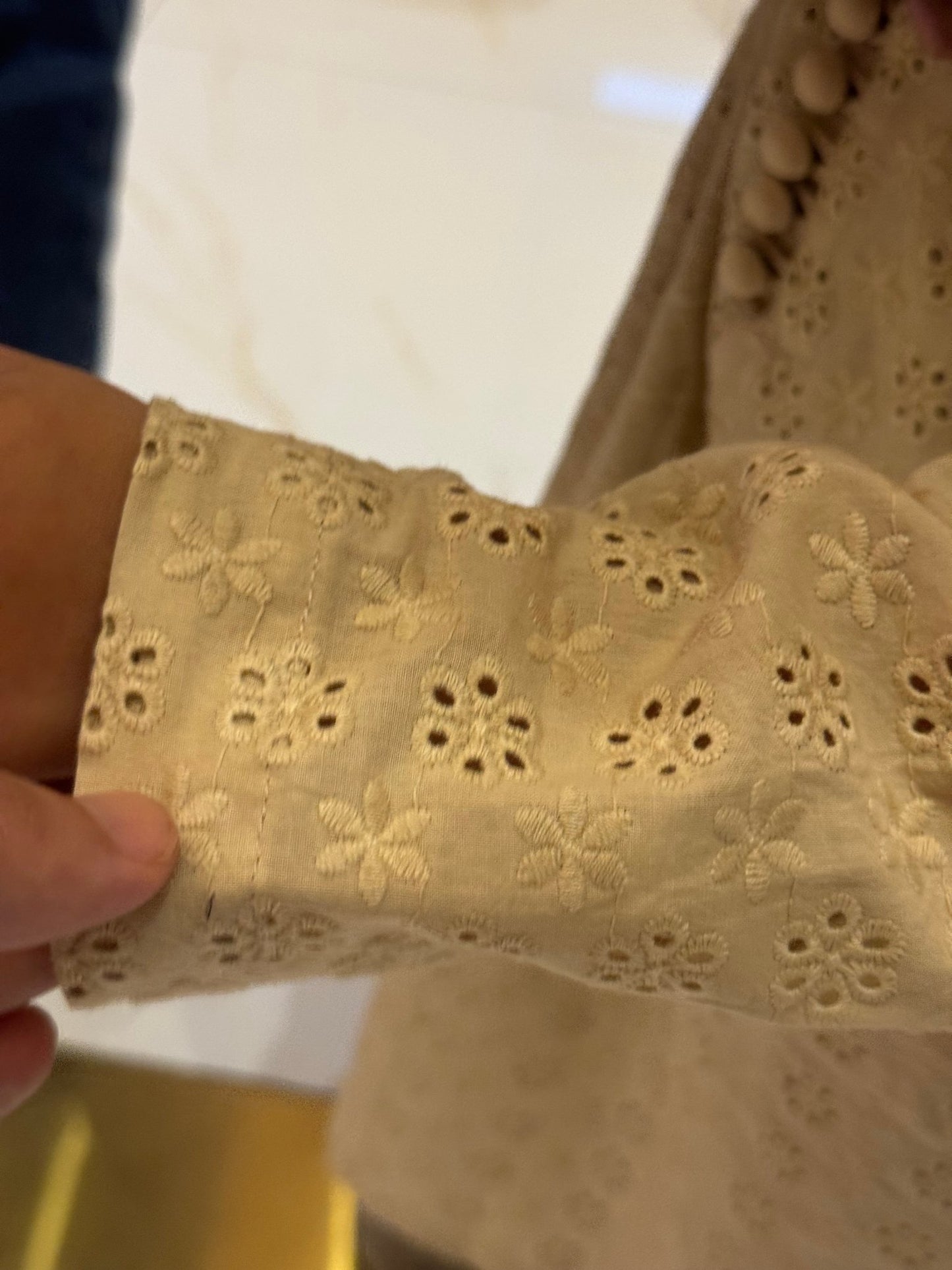 KIFL - ChikanKari Cotton Kurta (Cream) - KIFL